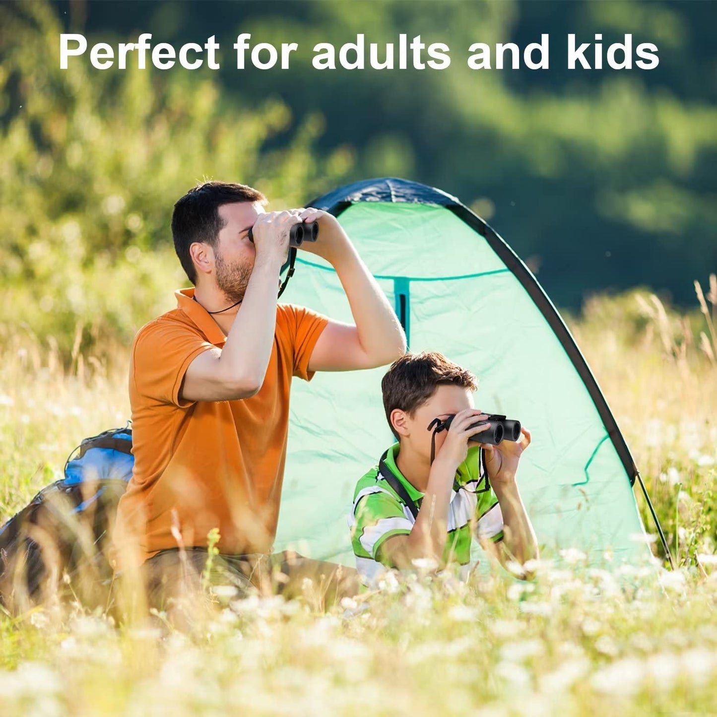 DRANBOL 12X25 Mini Pocket Binoculars for Adults Kids, Small Compact Binoculars for Bird Watching