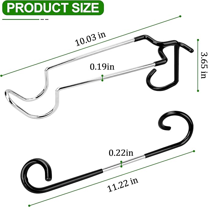 Camping Lantern Hook Hanger,Lantern Hanger&Non-Slip Tent Light Holder(4-Piece)| Sturdy Stainless Steel for Outdoor Camping, Hiking, Garden Bird Feeders | Portable for Fishing, Hunting, Yard Lights