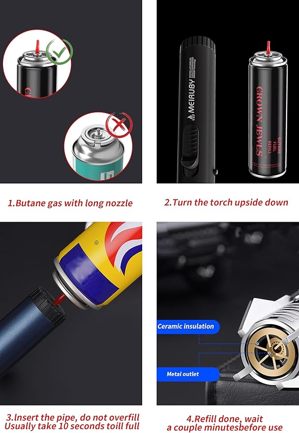 Torch Lighter for Her/Him, Women/Mens Birthdays Gifts, Lightsaber Torch Flame Butane Lighter Gifts for Dad Grandpa Step Dad Papa, Birthday Gift Cool Gadgets for Men 2025