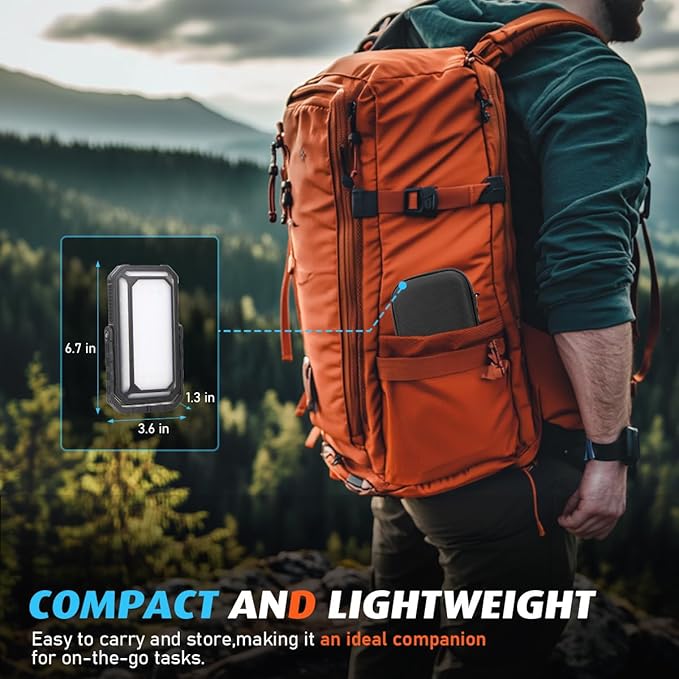 10000mAh Rechargeable LED Camping Lantern with LCD Display, 12 Light Modes, Dimmable & Waterproof, 120+ Hours Portable Light for Emergency, Power Outages, Outdoor Camping, Tent, 2 Packs