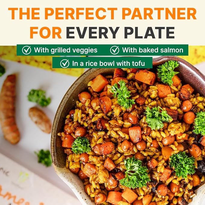 Healthee Organic Brown Rice, Gluten Free, Fully Cooked and Ready-to-Eat, USDA Certified Organic, GMO-Free, Microwaveable (Turmeric, Pack of 4)