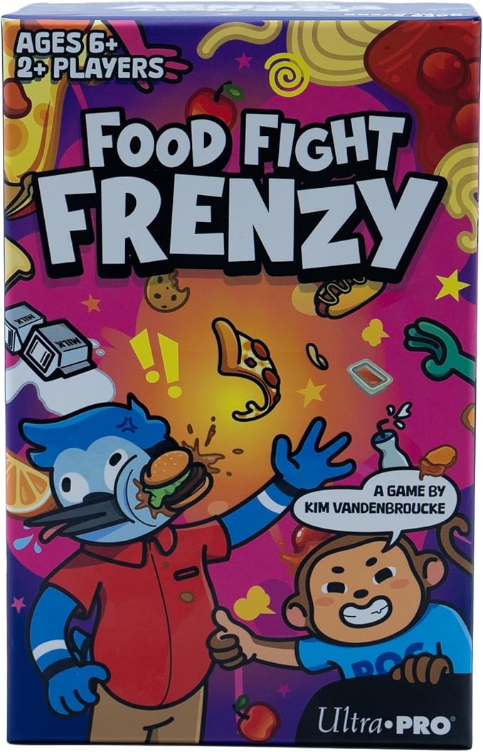 Food Fight Frenzy - Fun & Fast-Paced Family Dice Game Rolls, Pattern Matching, and Dice Game for 2-6 Players, 72 Tiles & 13 Oversized Dice, Family Party Game