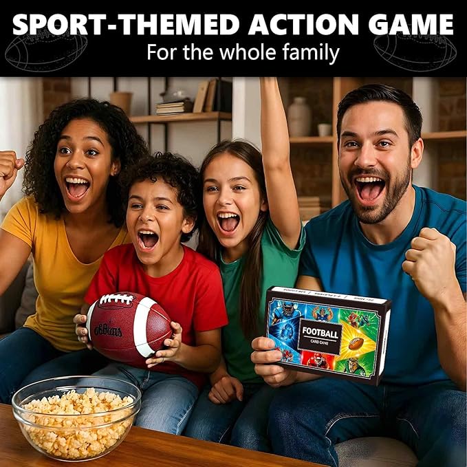 QUOKKA Football Fast-Paced Card Game for Kids & Adults ??128 Cards & Easy Rules ??Quick & Fun Matching Game ??2-8 Players ??Ages 8+ ??Perfect for Family Games Night, Travel and Parties