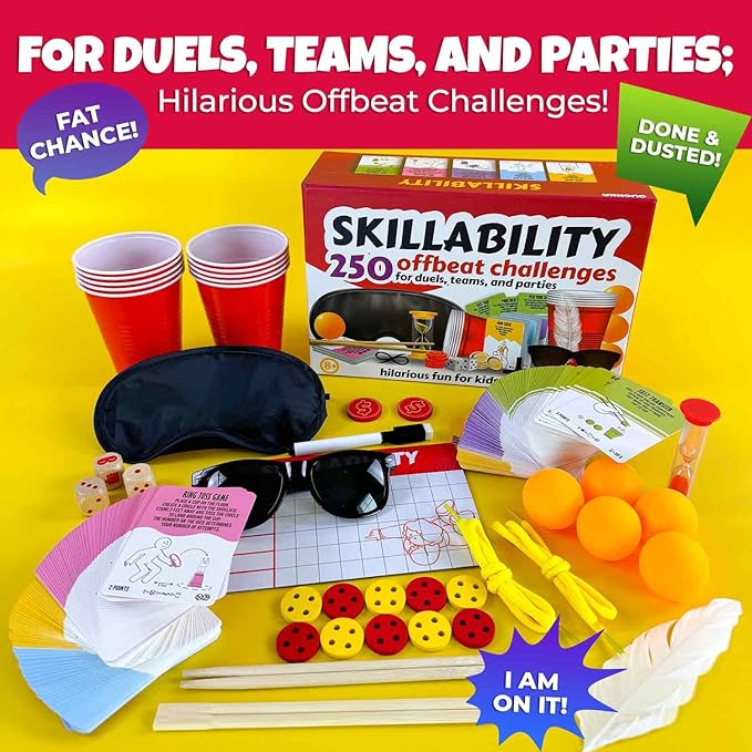QUOKKA Party Games for Adults and Family - 250 Challenges I Fun Group or Family Activity with Teens, Kids, Friends - Great for Birthdays, Play Nights, Team Building Game for Work I 2-14 Playеrs