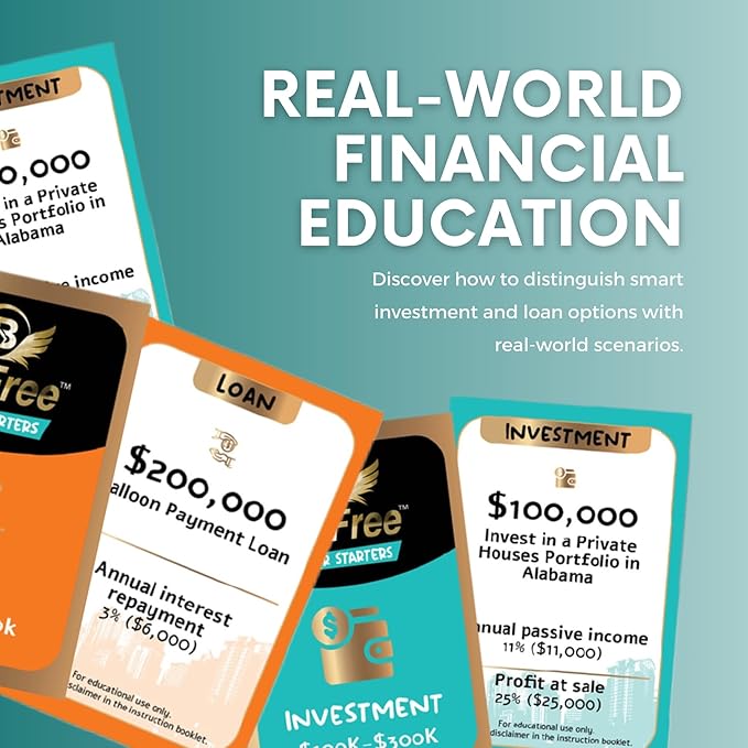 BeFree for Starters ??Financial Literacy Card Game | Learn to Earn Money, Invest & Manage Cash Flow | Educational Family Strategy Game for Teens & Adults