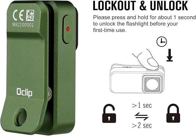 OLIGHT Oclip Rechargeable EDC Flashlight 300 Lumens Dual Sources Compact Pocket Clip Light, Convenient USB C Charging, Magnetic Flash Lights for Working, Cycling, Emergency, Signaling Tool(OD Green)