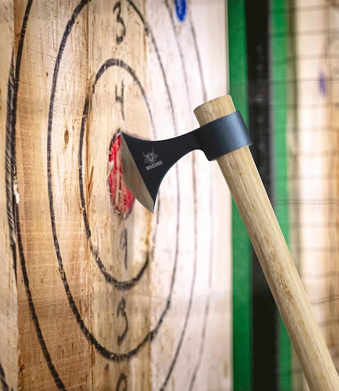 Throwing Axes, 16.2-inch Throwing Tomahawks High Carbon Steel & Wooden Handle, for Axe Throwing Recreation and Competition