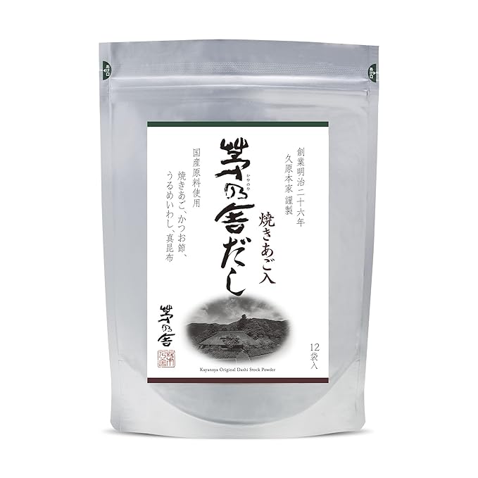 Kayanoya Dashi, Original Dashi Stock Powder, Dashi Powder with Superb Flavor from Bonito Flakes, Round Herring, Grilled Flying Fish and More, (8g Packets x 12)