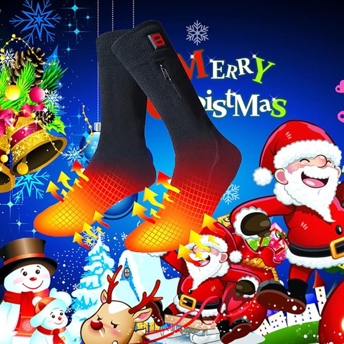 Rechargeable Battery Heated Socks Thermal Foot Warmer for Winter Electric Heated Hosiery for Men and Women