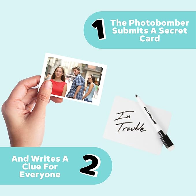 Photobomb The Meme Party Game of Hilarious Image Cards & Storytelling | Ages 13+ | 3?? Players | 30 Min Playtime | Great for Fans of Storytelling Board Games & Party Nights
