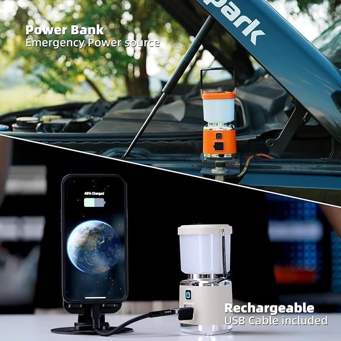 Allspark LED Camping Lantern Rechargeable,Dimmable Magnetic Camping Light,1000LM, 4 Light Modes,Waterproof Tent Lights,Emergency Light for Home Power Outages, Hurricane, Storm,Outdoor Hiking(Green)