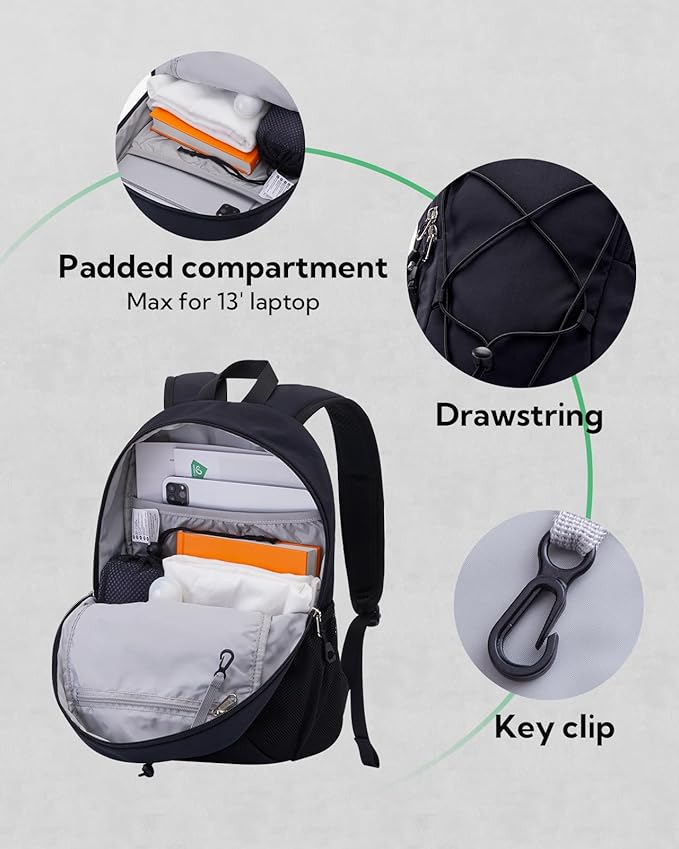 WATERFLY 12L Small Hiking Backpack: Day Pack Lightweight Travel Bag Camping Fitness Cycling Outdoor Sports Daypack For Women Men Teenager