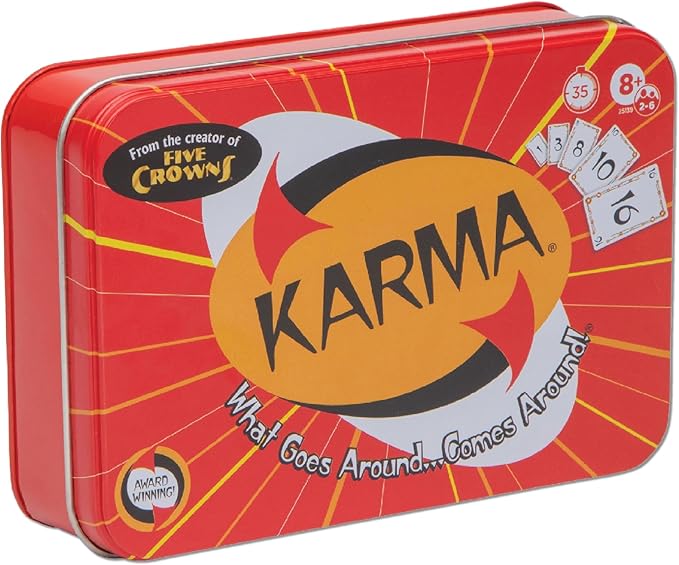 Karma Card Games for Kids ??Card Games for Adults, Family Games Night, Card Games for Families, Multi-Player, Screen Free, Travel Games, Playing Cards, What Goes Around, Comes Around, Ages 8+