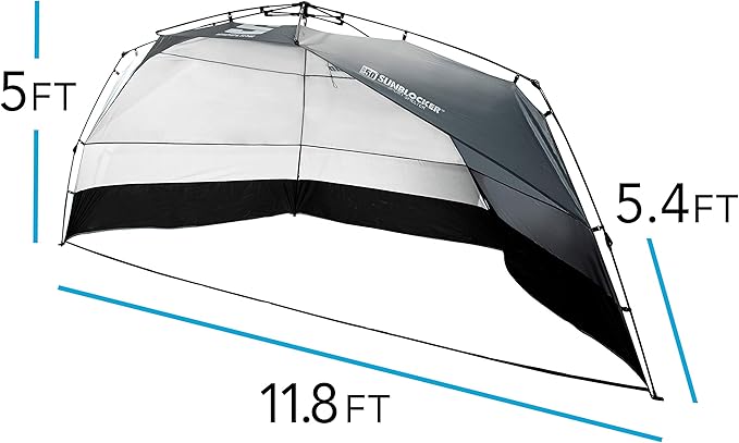 Franklin Sports Sideline Team Sunblocker Shelter - Easy Set Up - Portable and UPF 50+ Protected - Great for Beach and Sports Games - Soccer - Lacrosse - Baseball - Football - Field Hockey
