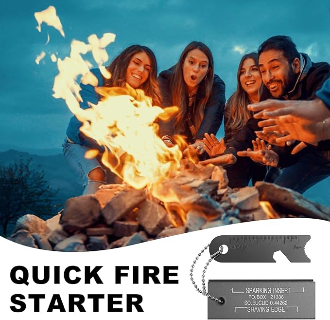 Magnesium Fire Starter, Waterproof Flint Matches Ferro Fire Steel for Camping Hiking Hunting, Outdoor Survival fire Striker Kit
