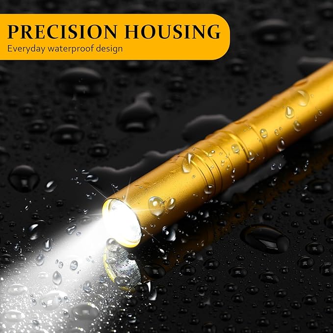 36 Pack Mini Pen Flashlights Bulk LED Pen Lights Aluminum Pocket Flashlights with Clips Small Handheld Torches Gifts for Camping Hiking Emergency Outdoor (Multicolor)