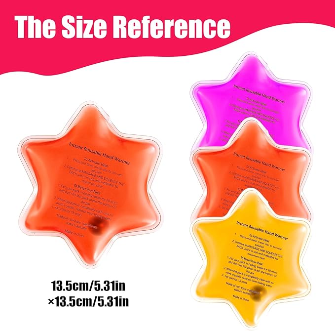 Reusable Snap Portable Lasting Heating Hands Heater,Pouch Gel Cute Long Lasting Warmth for Camping, for Women Men
