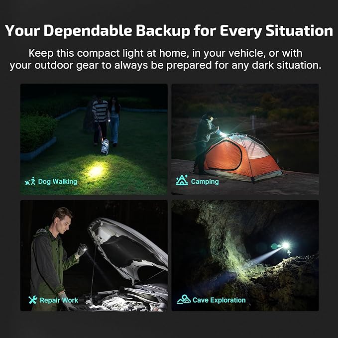 OLIGHT BatonTurbo EDC Flashlight Rechargeable, 1000 Lumens Compact LED Powerful Flash Light 510 Meters Long Throw, with Magnetic Charging Cable and Landyard for Hiking, Camping, Home Use (OD Green)