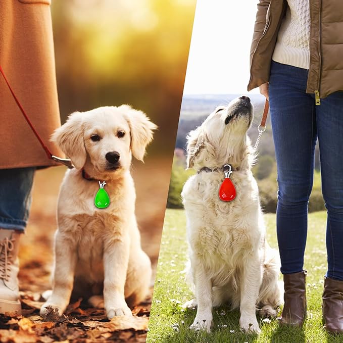 CHUKCHI 2Pack LED Rechargeable Dog Collar Lights, Light up Dog Collar, 3 Modes Dog Lights for Night Walking Waterproof Dog Light Safety for Running, Camping, Climbing, Bike