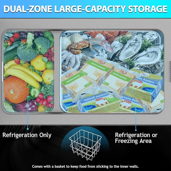 Alpicool NCF55 Portable Fridge Freezer,12 Volt Car Refrigerator, 52 Quart (49.4 Liter) Fast Cooling 12V Car Fridge -4℉~68℉,for Outdoor, Camping, RV, Truck