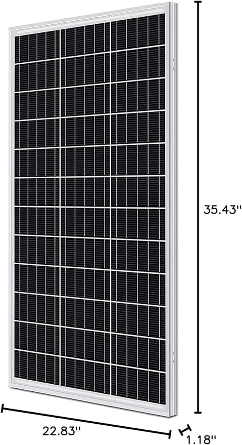 6-Pack ExpertPower 100 Watt 12 Volt Monocrystalline Solar Panel, Compact Design 35.43 X 22.83 X 1.18 in, High Efficiency Module PV Power for Battery Charging Boat, Caravan, RV, Off Grid Applications