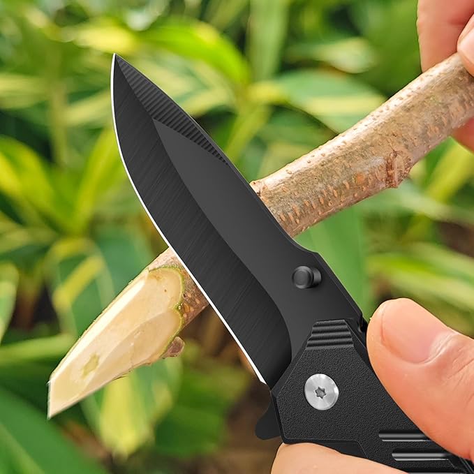 Tactical Folding Knife, 6-Pack, 4.3 Inch, EDC Outdoor Camping, Security Lock, Pocket Clip (6)