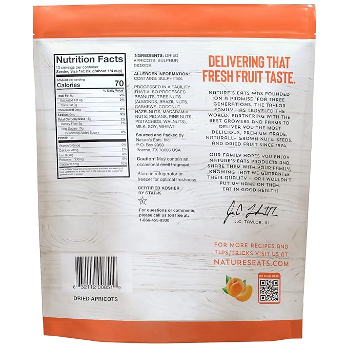 Nature's Eats Apricots, 10 Oz (Pack of 2)