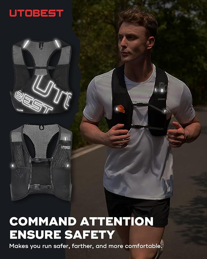 Running Vest for Women Men, Ultra-Light Minimalist Hydration Vest, Breathable Reflective Running Gear for Trail Hiking Jogging