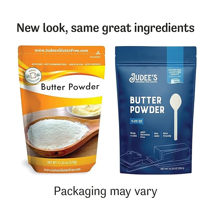 Judee's Gluten Free Butter Powder - Versatile Cooking & Baking Butter Powder - Gluten-Free & Keto-Friendly Formula - 11.25 Ounce, Pack of 1
