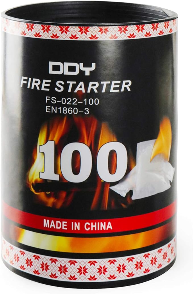 100 Pack Quick Fire Starters,Wax Cups Waterproof, Non Toxic Firelighter Natural Safe Cubes Burns up to 8 Min at Over 750° - 100%, Perfect for Fat Wood Stove Campfire, Start Charcoal Kit (Style1)