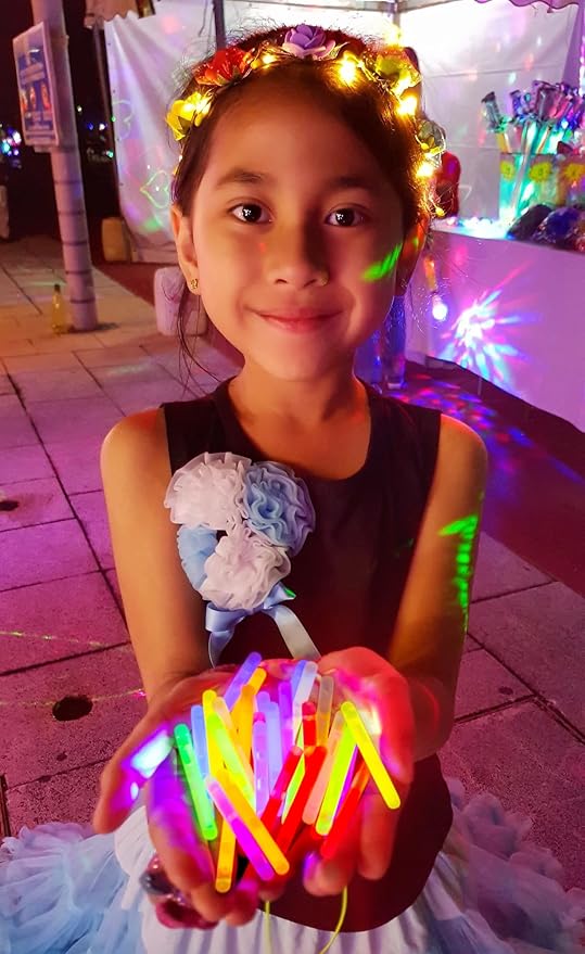 POPGIFTU 120 Mini Glow Sticks Bulk (1.96"), 6 Bright Colors ??Glow-in-the-Dark Small Sticks for Easter Eggs, Basket Stuffers, Party Favors, Neon Parties, Weddings, Halloween, Classroom Prizes