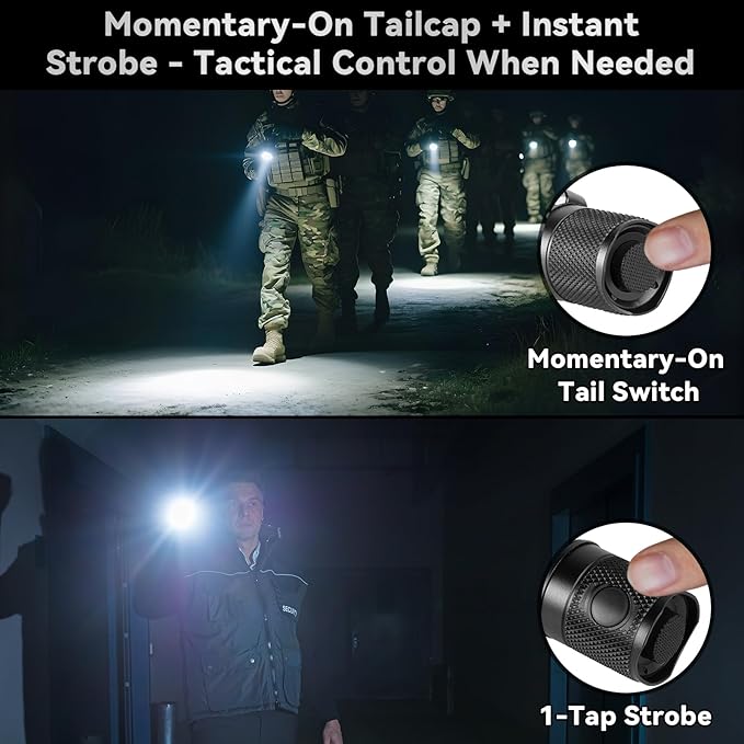 PowerTac E9R G4 Tactical Flashlight ??2550 Lumen Rechargeable LED Flashlights with Magnetic & USB Charging, Super Bright IPX8 Waterproof Light for Emergency, Camping, and EDC