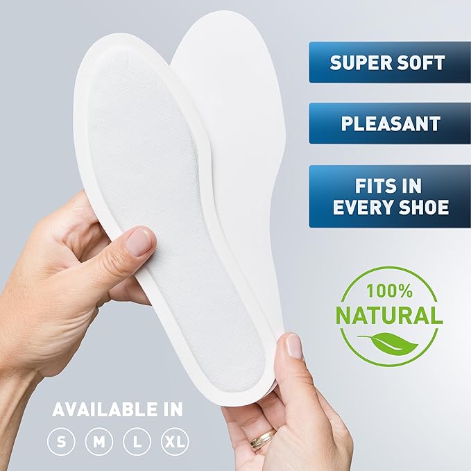 Insole Foot Warmers - 6, 12 or 32 Pairs β S, M, L, XL β 9h of Warmth - Air Activated Feet Warmers - Purely Natural - Toe Warmers for Feet - Insole Foot Warmers for Women & Men