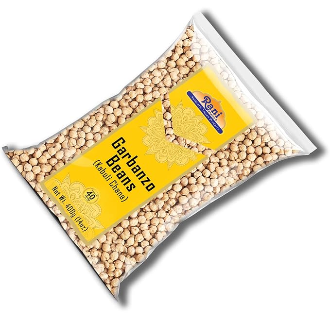 Rani Garbanzo Beans (Kabuli Chana) 14oz (400g) ~ All Natural | Vegan | Gluten Friendly | NON-GMO | Kosher | Indian Origin