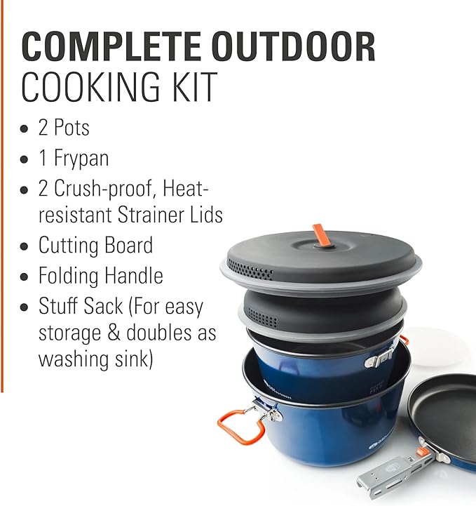 GSI Outdoors Bugaboo Base Camper, High-Efficiency Cookset ??Ceramic Non-Stick Coated