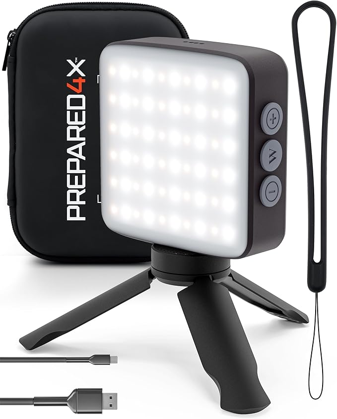PREPARED4X Camping Lantern - Hanging Lantern w/ Bright & Warm Adjustable Lighting - Emergency Lantern w/ USB-C Charging Port - Rechargeable Camping Light for Power Outage, Tent, Outdoor, Hiking, Camp