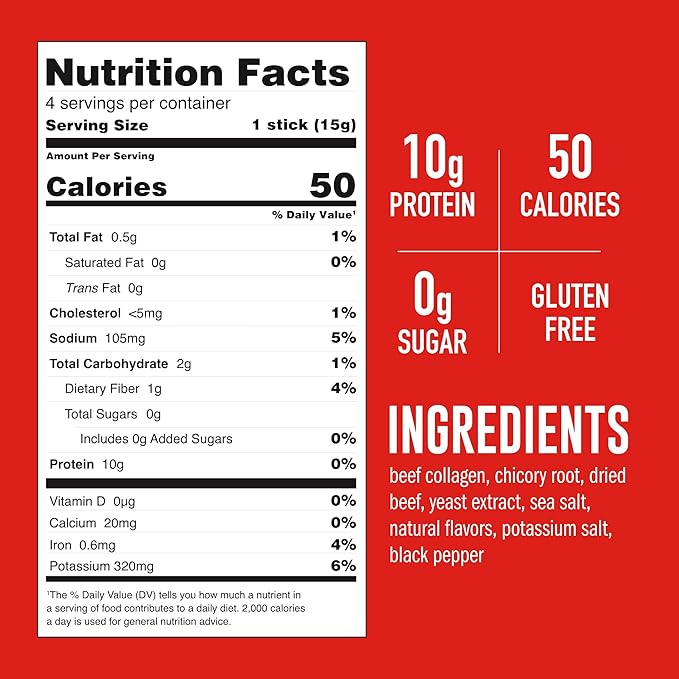 LonoLife Low Sodium Beef Bone Broth Powder Mix | Grass-Fed, 10g Protein | Collagen-Rich, Keto & Paleo Friendly | Natural Ingredients | 4 Portable Stick Pack Servings