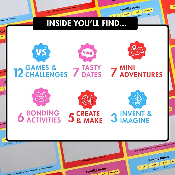 Family Dates 40 Scratch Off Cards ??Fun Activities & Date Night Ideas for Kids and Parents ??Adventure Card Game for Families ??Unique Gift for Family Nights, Holidays, or Birthdays
