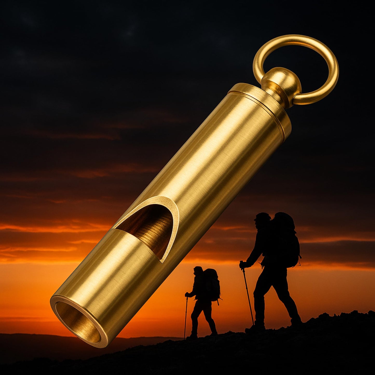 Loudest Brass Whistle — The Original 2-Inch Premium Emergency Whistle 125db+ One Piece Outdoor