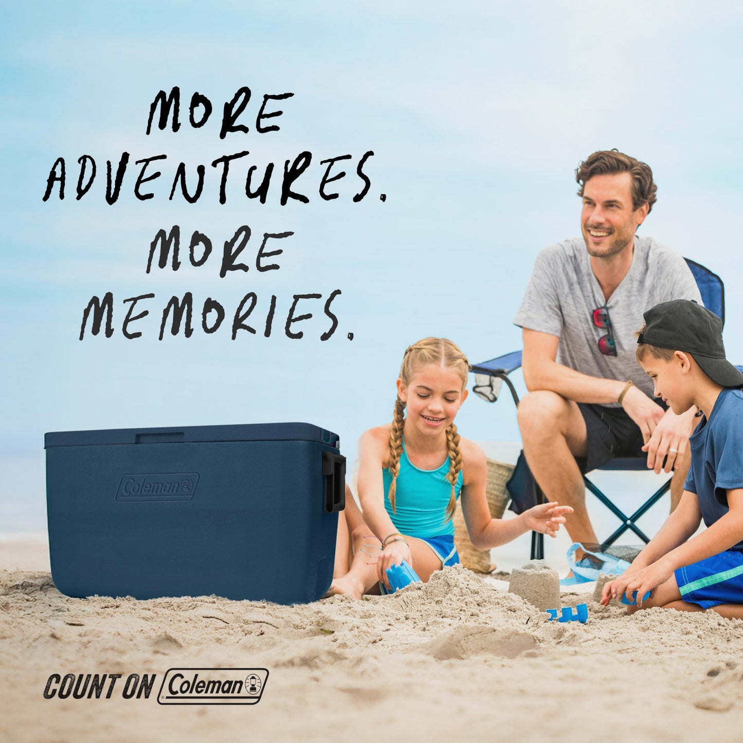 Coleman Chiller 48qt Portable Cooler with Ice Retention and 2-Way Heavy Duty Handles, Leak