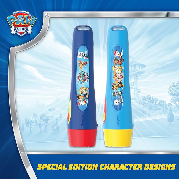 Energizer PAW Patrol Flashlights (2-Pack), Paw Patrol Toys for Boys and Girls, Great Lightweight LED Flashlights for Kids (Batteries Included)