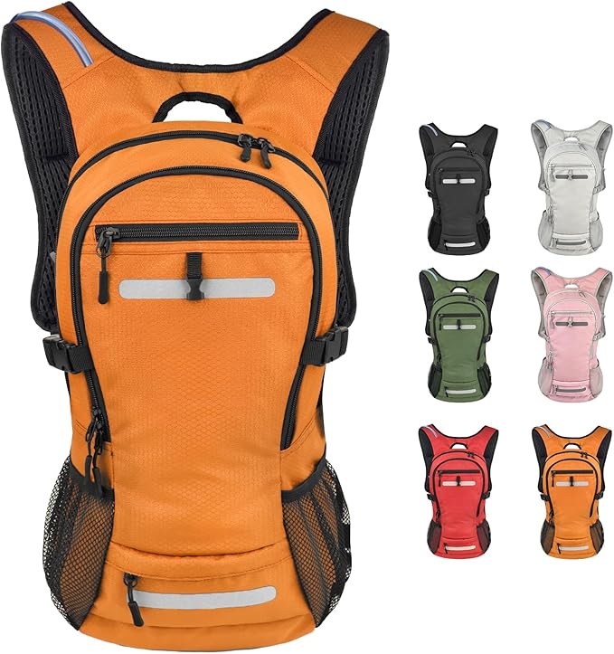Zavothy 18L Multipurpose Hiking Backpack with 3L Water Bladder ??Durable Hydration Backpack with Insulated Bladder Compartment, Hidden Helmet Holder & Rain Cover ??for Hiking, Commuting, and Camping