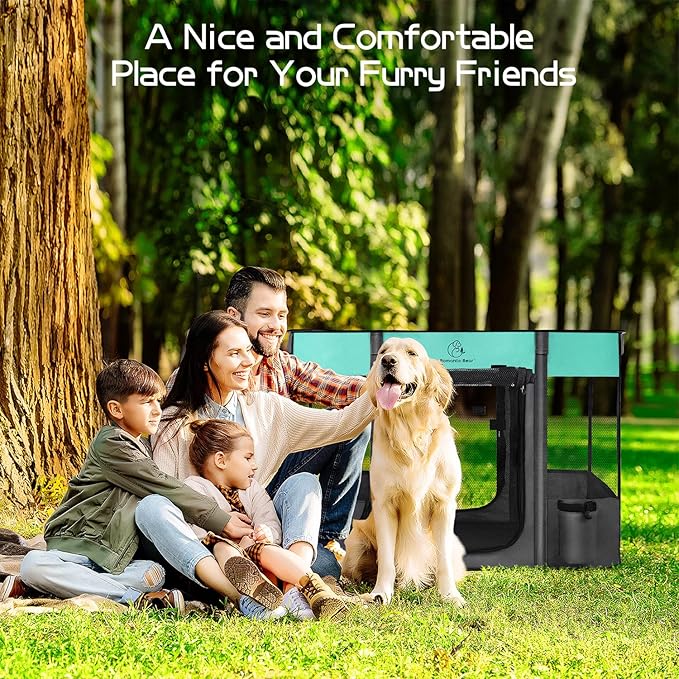 40x32x24 Inches Dog Playpen,Pet Playpen,Foldable Puppy Cat Playpen,Portable Exercise Kennel Tent Crate,Water-Resistant Breathable Shade Cover,Indoor Outdoor Travel Camping Use for Small Animals(L)