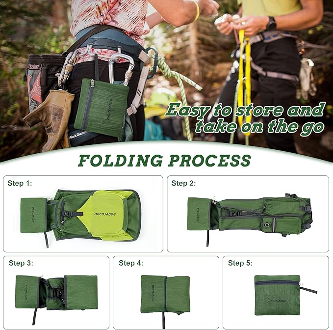 20L Small Hiking Backpack for Men Women Foldable Packable Back Pack Ultralight Hiking Daypack for Travel Camping Outdoor, Olive Green Yellow