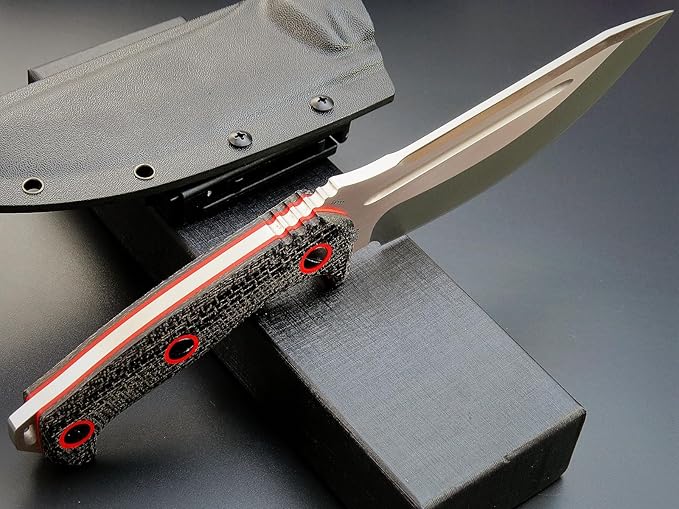 Eafengrow EF137 Fixed Blade Knife, N690 Steel Blade,Micarta Handle Full Tang EDC Fixed Knifes for Outdoor Activities Working Camping