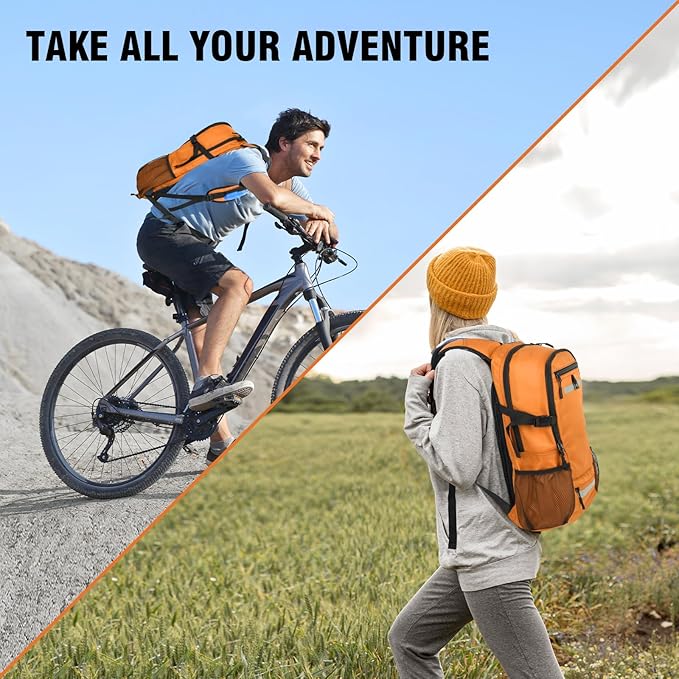 Zavothy 18L Multipurpose Hiking Backpack with 3L Water Bladder ??Durable Hydration Backpack with Insulated Bladder Compartment, Hidden Helmet Holder & Rain Cover ??for Hiking, Commuting, and Camping