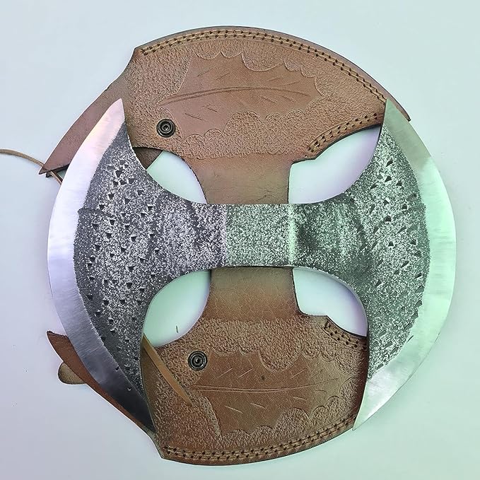 MDM-0555 Custom Hand Forged Tomahawk Viking Hatchet Beared Camping Double Axe Head, 5160 HIGH Carbon Steel Twin Blade, Viking Axe Head Only Vintage Ax Viking Gift for Him 11 ''
