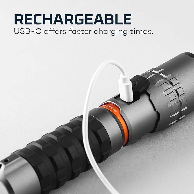 NEBO SLYDE King 2K Flashlight | 2000 Lumens, 7 Light Modes, Rechargeable COB Work Light & LED Flashlight, Magnetic Base, Waterproof, Great for Camping & Hunting, Includes USB-C Charging Cable