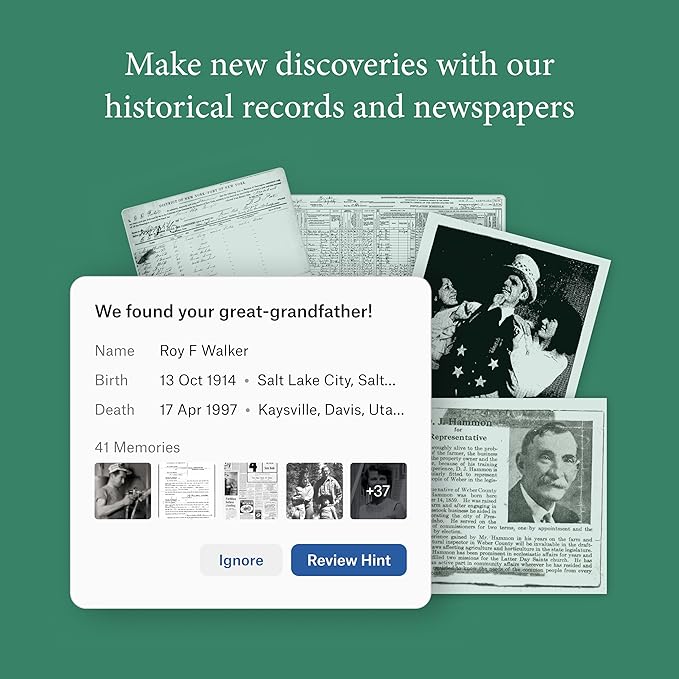 Storied Family Tree Kit, Ancestry & Family History Research with Memory Keepsake Book & Conversation Cards, Genealogy Story Telling Set, 12-Month Subscription to Plus & StoriedBook??Studios