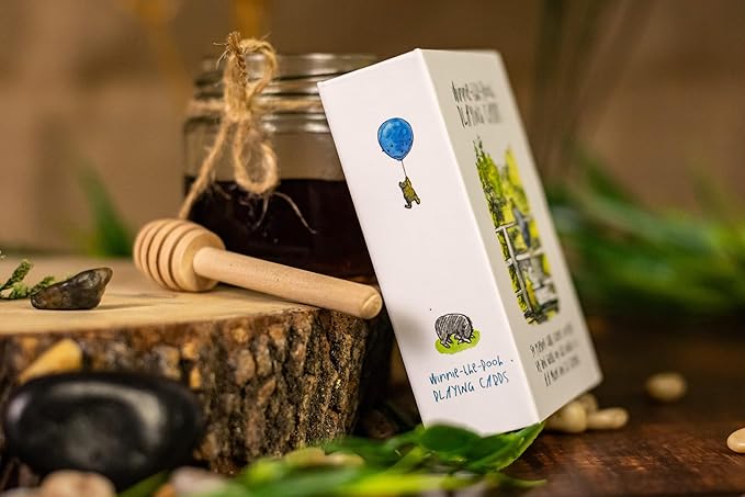 Luxury Hundred Acre Wood Themed Deck of Playing Cards – Premium, Collectible Card Set Gift for Adults and Card Game Enthusiasts. Gold Edging, Custom Design Cards With Magnetic Flip Box Deck of Cards.